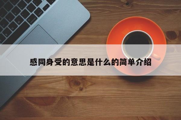 感同身受的意思是什么的简单介绍